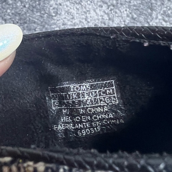 TOMS Gray/Gold Metallic Linen Desert Wedge Ankle Boots/Booties Size 9.5 - Picture 7 of 9